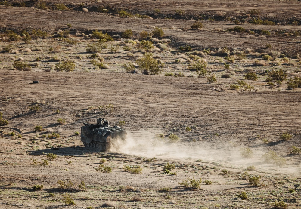 Marines with V26 conduct a platoon attack at Range 205 while participating in SLTE 2-24