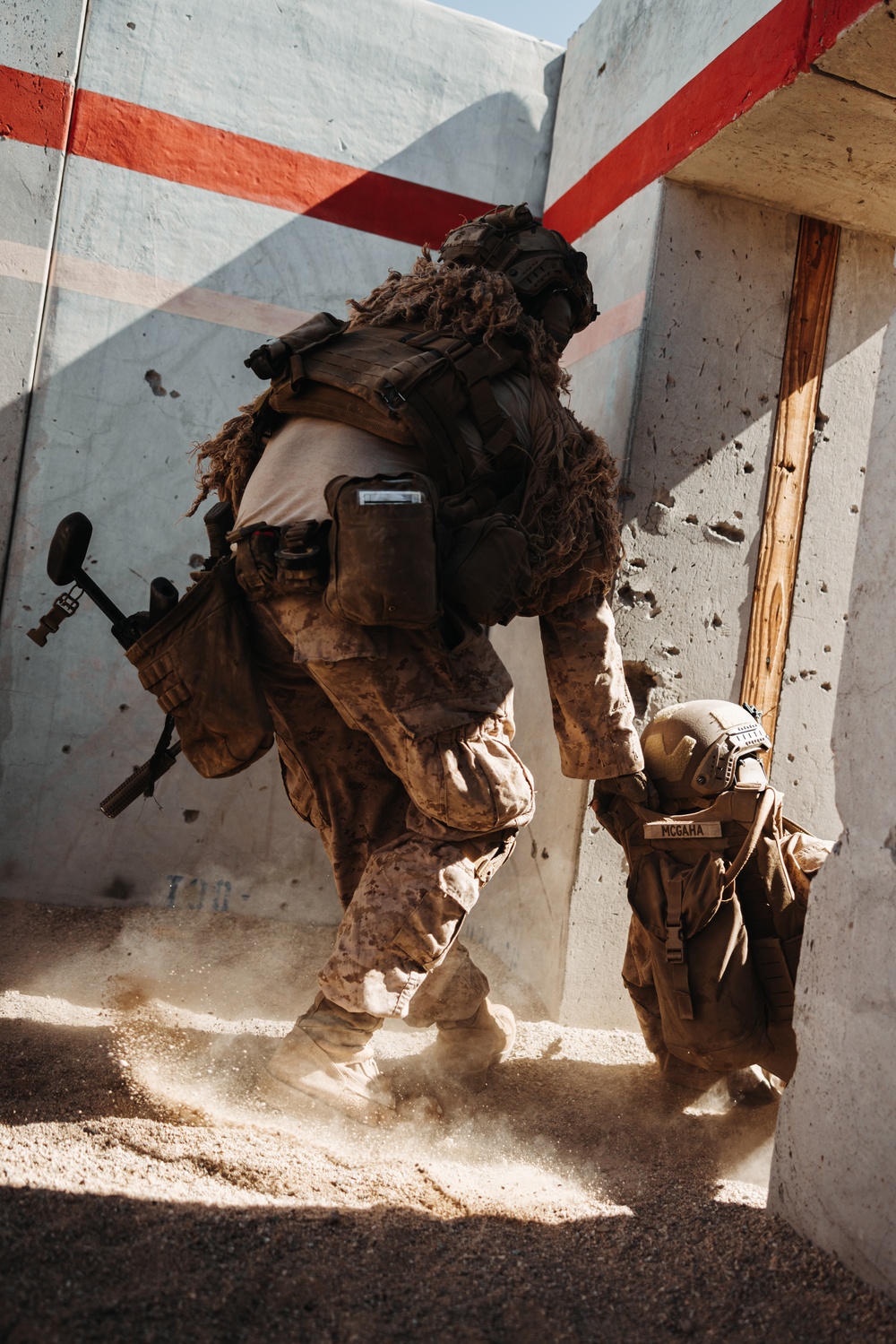 Marines with V26 conduct a platoon attack at Range 205 while participating in SLTE 2-24