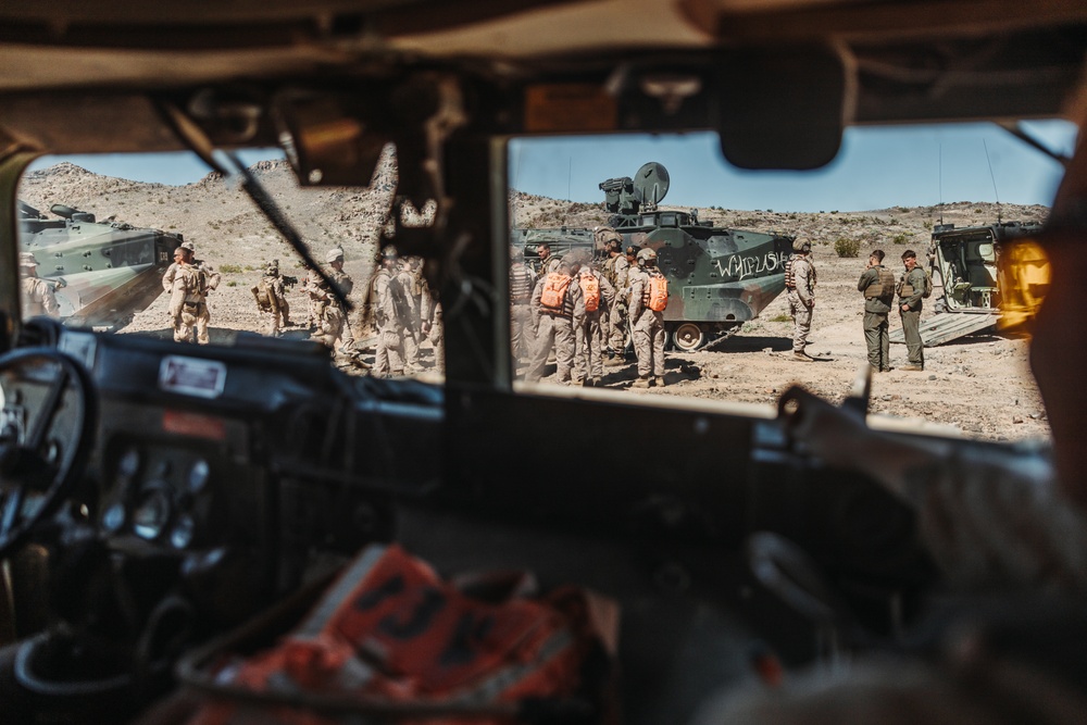 Marines with V26 conduct a platoon attack at Range 205 while participating in SLTE 2-24