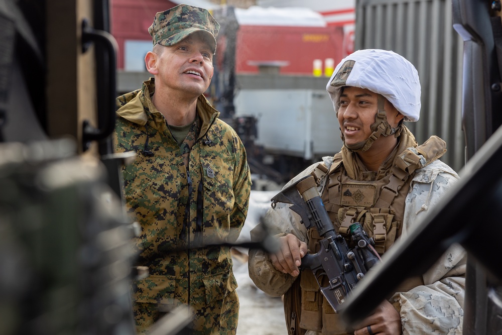 Assistant Commandant of the U.S. Marine Corps and the Norwegian Chief of Defense Visit CLB 6 During Exercise Nordic Response 24