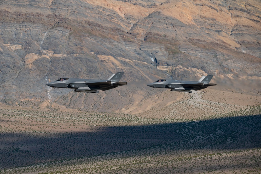 Royal Netherlands Air Force perform F-35A low-level training