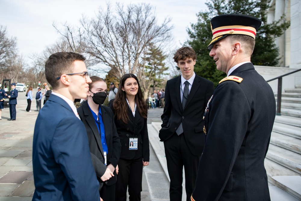 Students From the United States Senate Youth Program Visit Arlington National Cemetery
