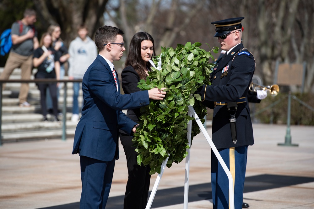 Students From the United States Senate Youth Program Visit Arlington National Cemetery