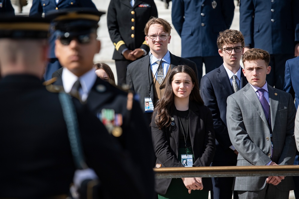 Students From the United States Senate Youth Program Visit Arlington National Cemetery