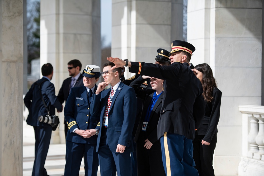 Students From the United States Senate Youth Program Visit Arlington National Cemetery