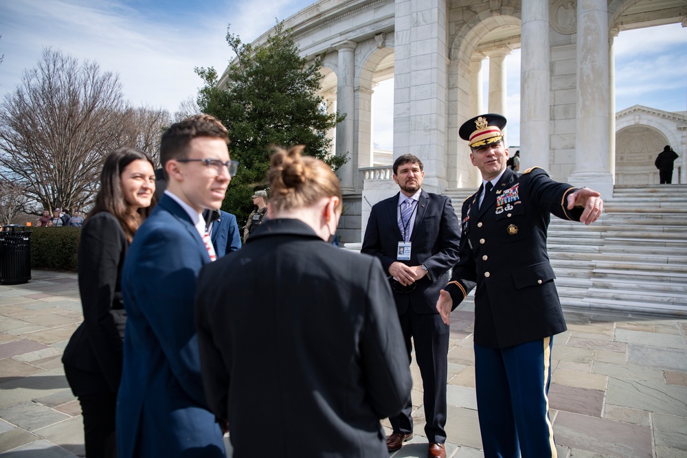 Students From the United States Senate Youth Program Visit Arlington National Cemetery