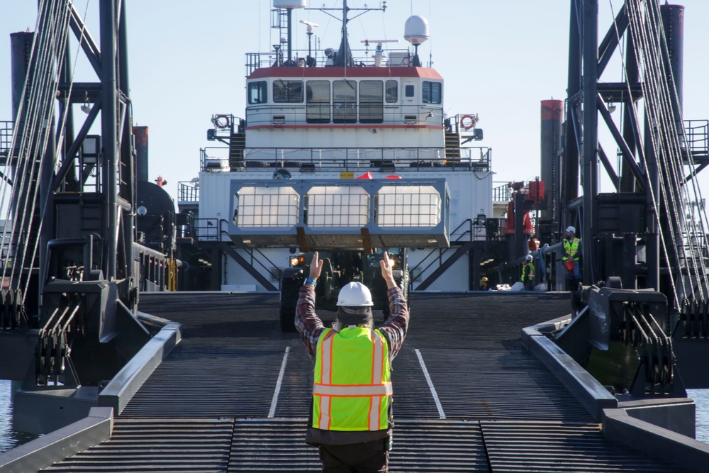 Marine Corps Warfighting Laboratory's Stern Landing Vessel at Project Convergence Capstone 4