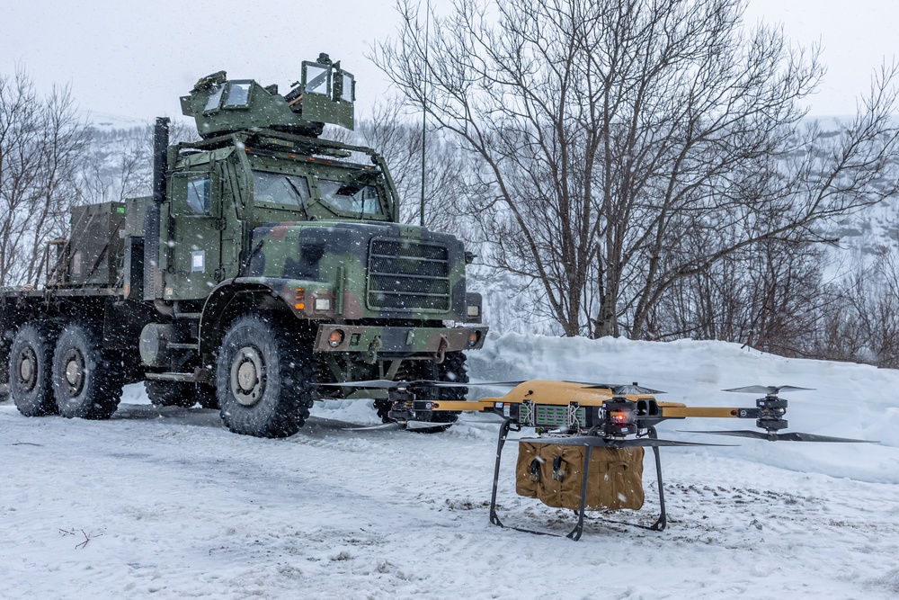 Exercise Nordic Response 24: U.S. Marines with Combat Logistics Battalion 6 conduct a resupply mission in Norway