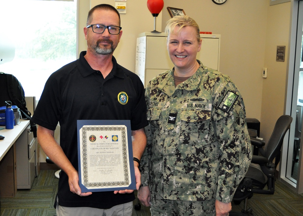 NAMRU San Antonio Personnel recognized for Performance during MEDIG Inspection