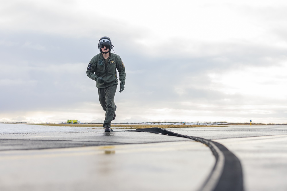 U.S. Marines with Marine Aerial Refueler Transport Squadron (VMGR) 252 refuel Finnish Air Force F/A-18 Hornets during Exercise Nordic Response 24