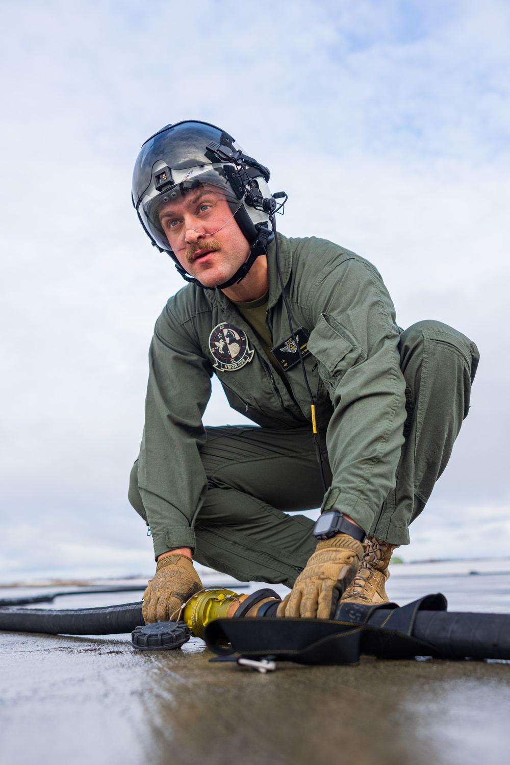 U.S. Marines with Marine Aerial Refueler Transport Squadron (VMGR) 252 refuel Finnish Air Force F/A-18 Hornets during Exercise Nordic Response 24