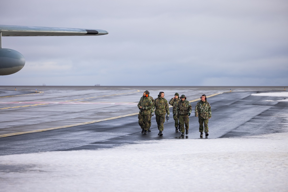 U.S. Marines with Marine Aerial Refueler Transport Squadron (VMGR) 252 refuel Finnish Air Force F/A-18 Hornets during Exercise Nordic Response 24