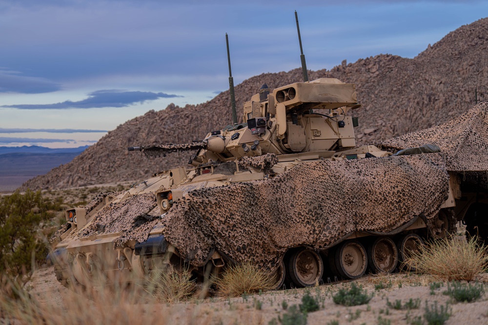 Bradley Fighting Vehicles pulls security during NTC 24-04