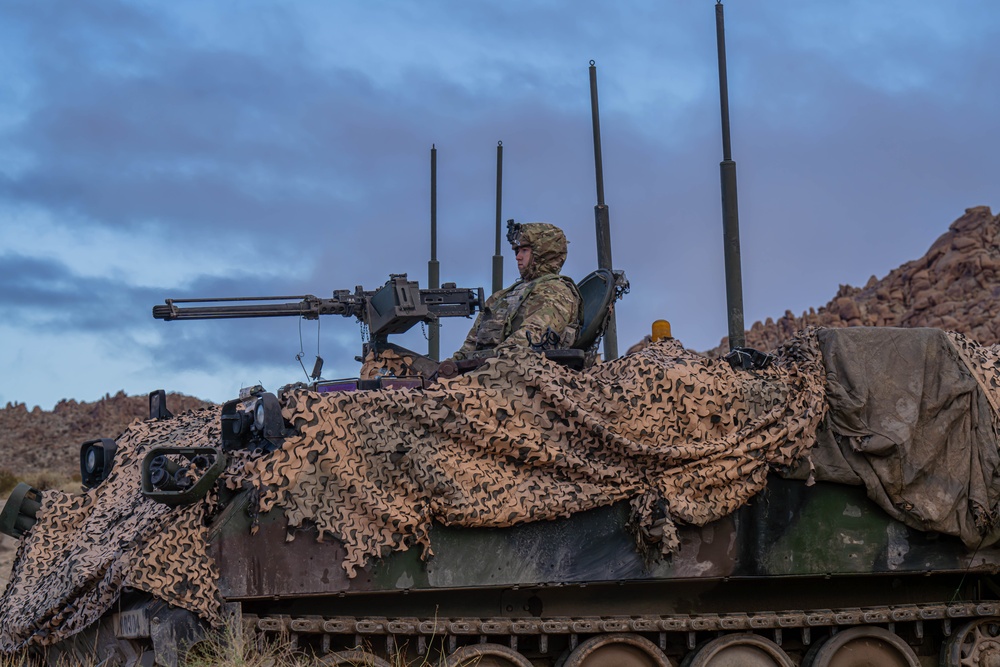 U.S. Army Soldier Pulls Security during NTC 24-04