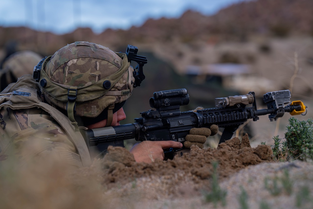 U.S. Army Soldier Pulls Security during NTC 24-04