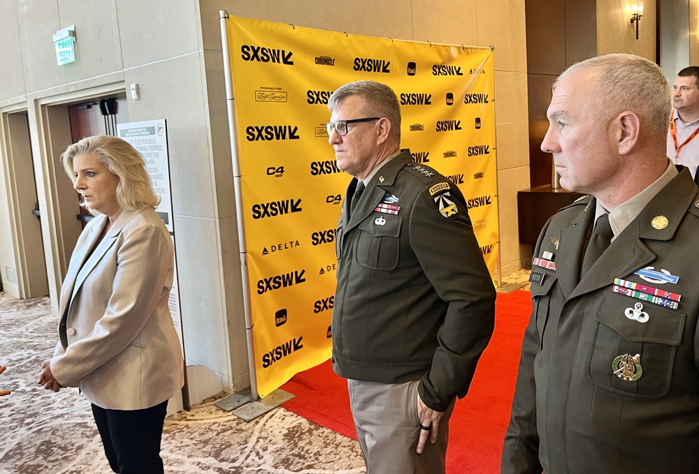 CSM Brian A. Hester, AFC Command Sergeant Major, visits SXSW