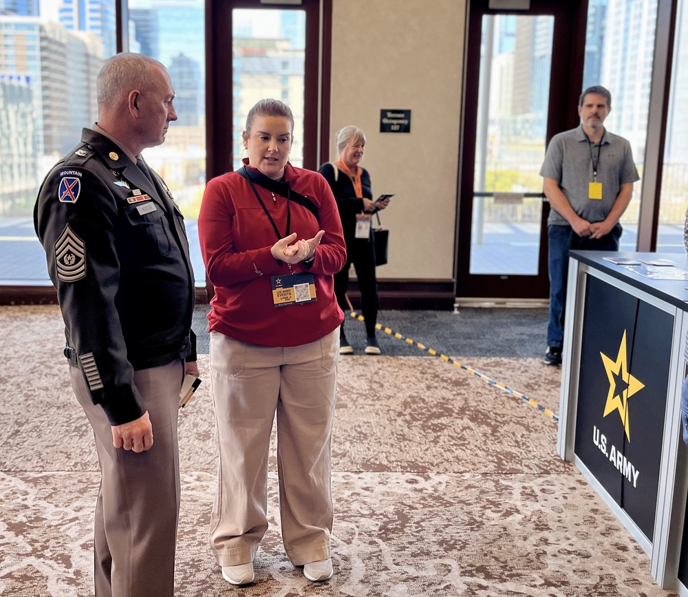 CSM Brian A. Hester, AFC Command Sergeant Major, visits SXSW