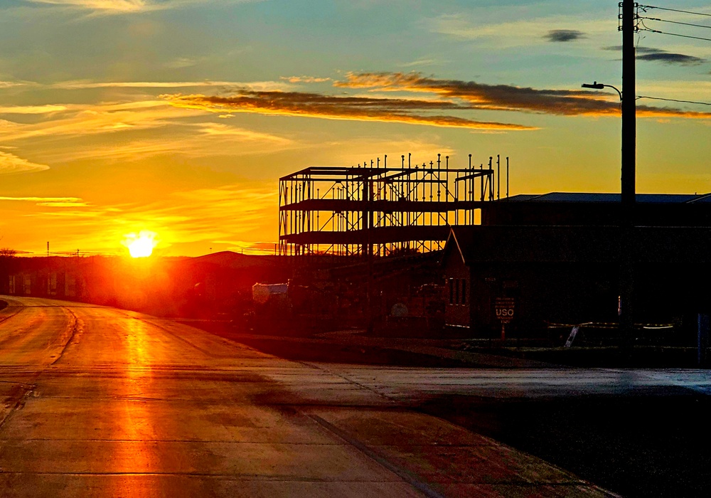 March 2024 barracks construction operations at Fort McCoy