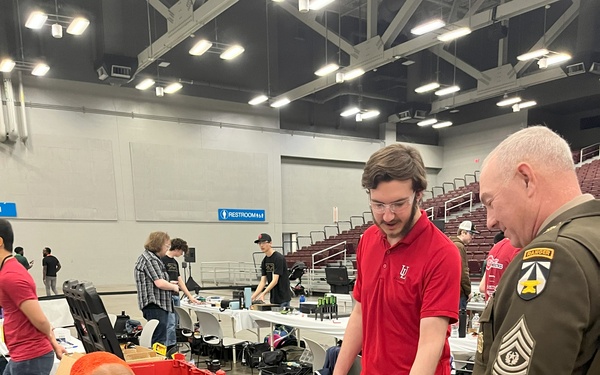 CSM Brian A. Hester, AFC Command Sergeant Major, visits SXSW