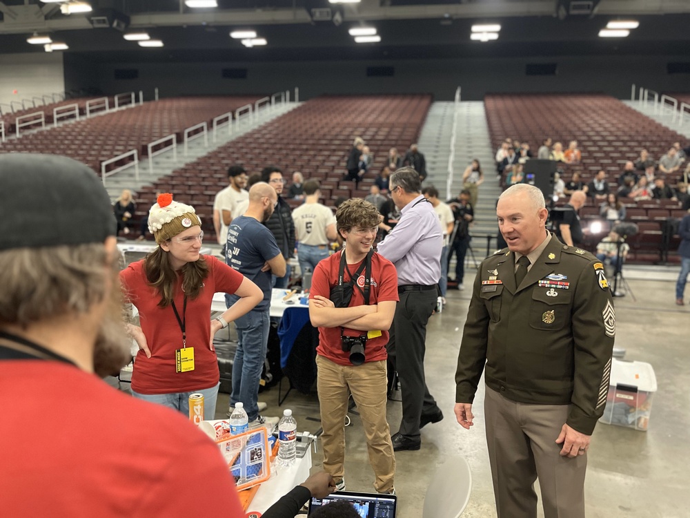 CSM Brian A. Hester, AFC Command Sergeant Major, visits SXSW