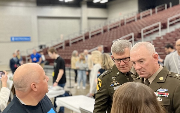 CSM Brian A. Hester, AFC Command Sergeant Major, visits SXSW