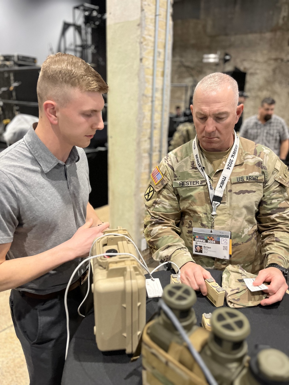 CSM Brian A. Hester, AFC Command Sergeant Major, visits SXSW