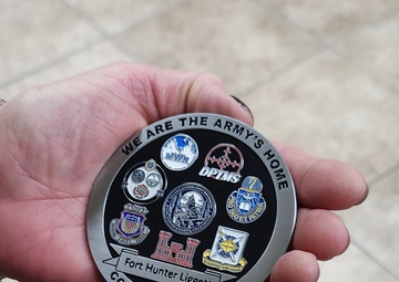 New Fort Hunter Liggett Challenge Coin reflects the military mission while depicting the beauty of nature