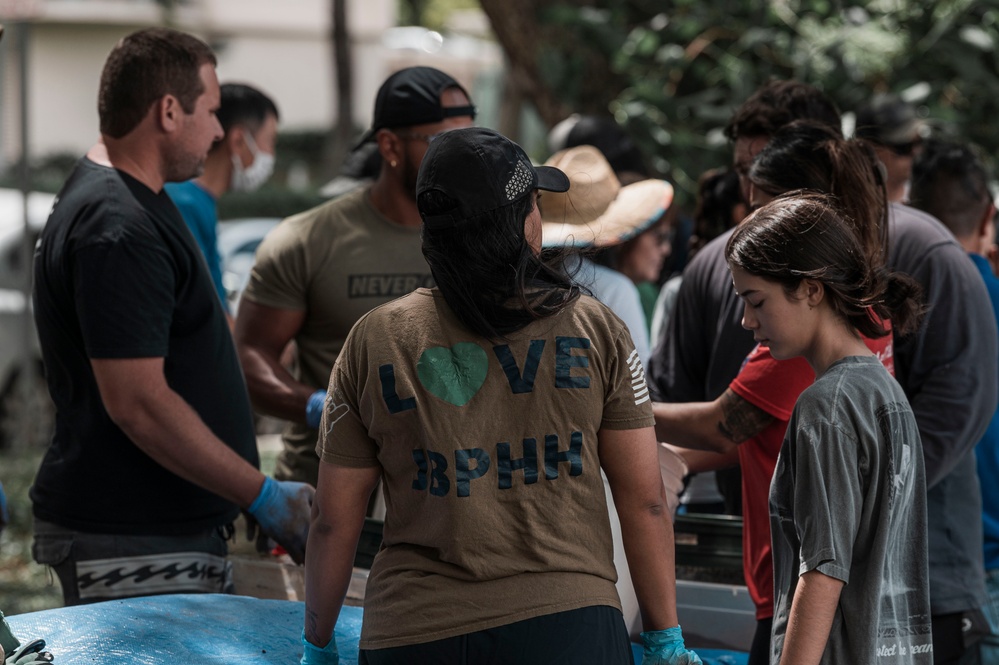 Airmen, Sailors and community members beautify local park