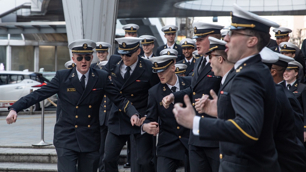 USNA Glee Clubs Perform at Yokosuka-Chuo Station