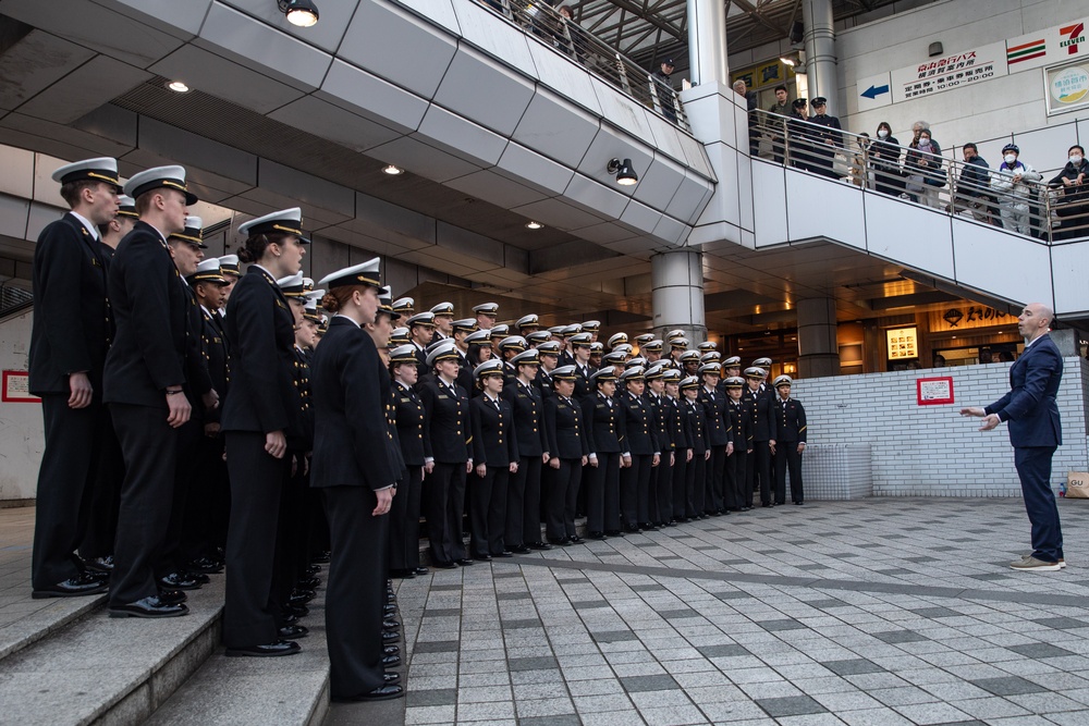 USNA Glee Clubs Perform at Yokosuka-Chuo Station