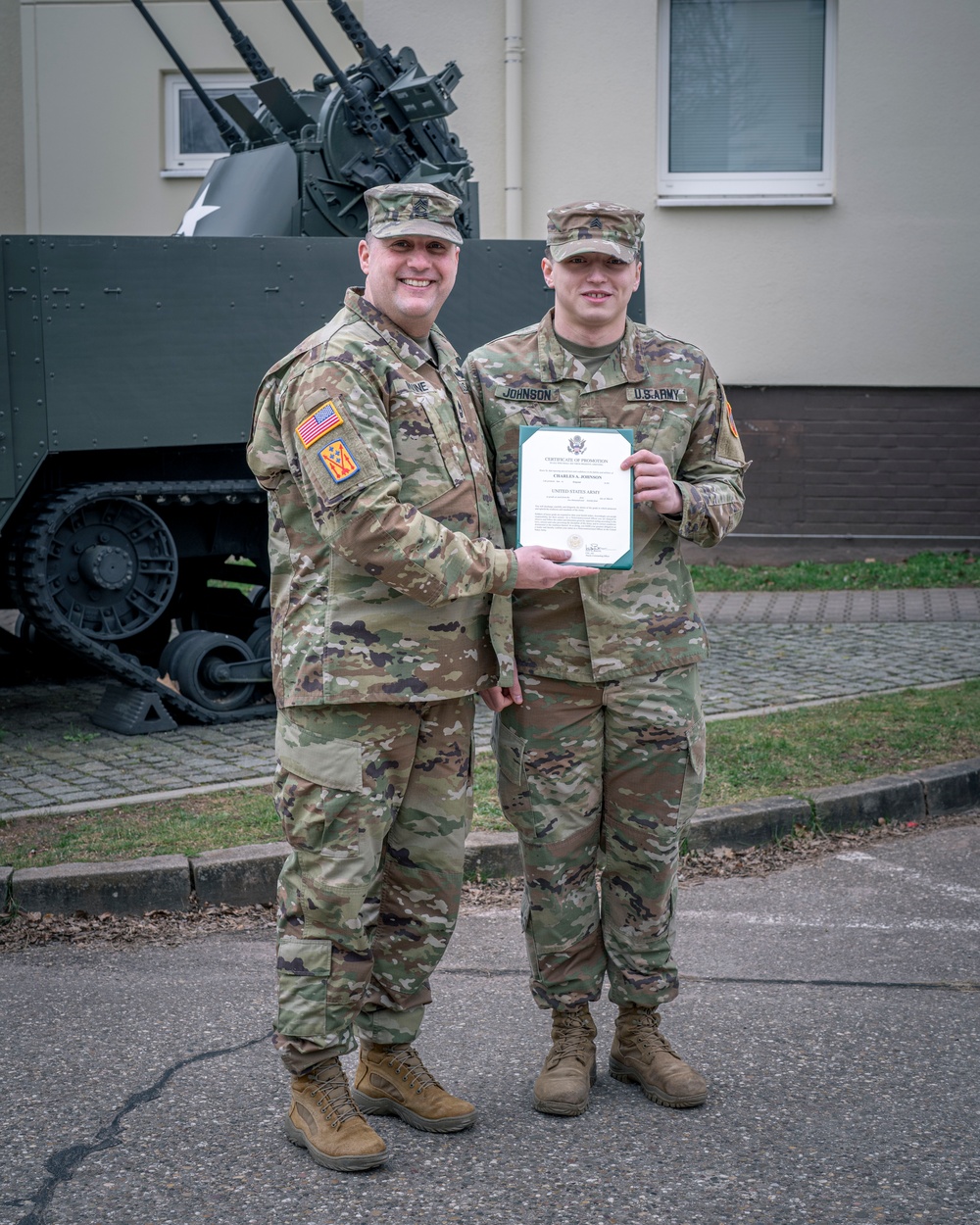 10th AAMDC Sgt. Charles Johnson Promotion Ceremony