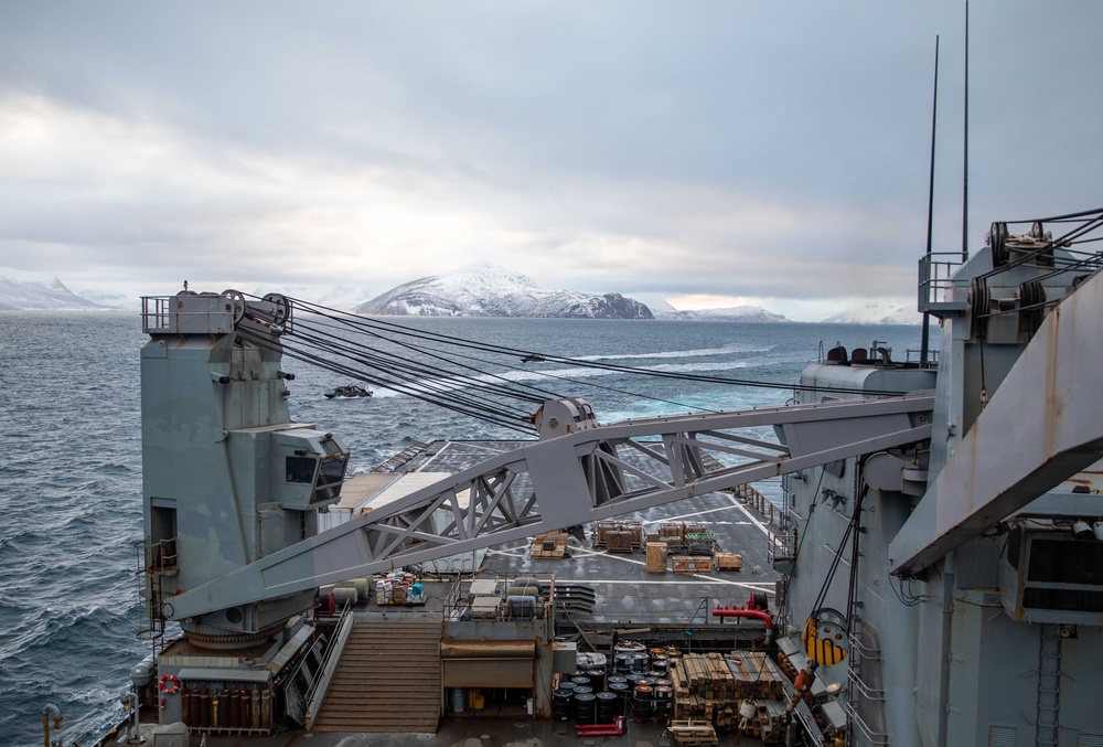 USS Gunston Hall conducts small boat operations in support of Steadfast Defender 24