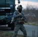 A Georgian special operations forces soldier maintains security during a STX with U.S. MARSOC Marines during Trojan Footprint 24