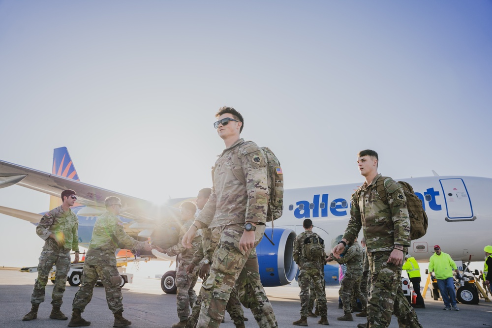 134th Airborne Infantry Regiment soldiers welcomed home after yearlong deployment in the Horn of Africa