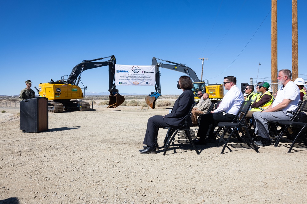 The Combat Center hosted a groundbreaking ceremony for a new Wastewater Treatment Plant