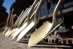 The Combat Center hosted a groundbreaking ceremony for a new Wastewater Treatment Plant