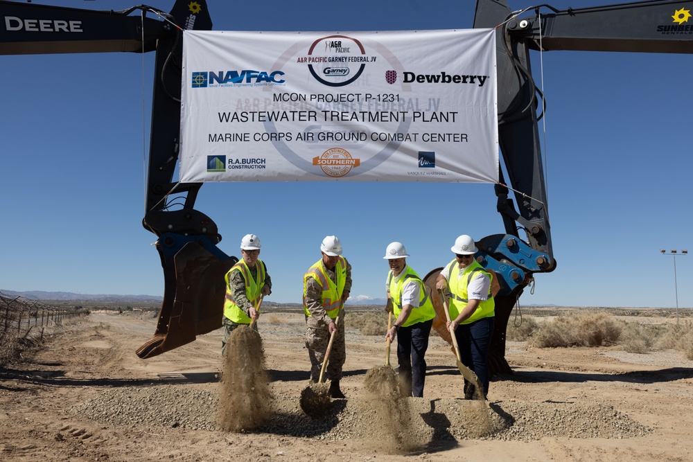 The Combat Center hosted a groundbreaking ceremony for a new Wastewater Treatment Plant