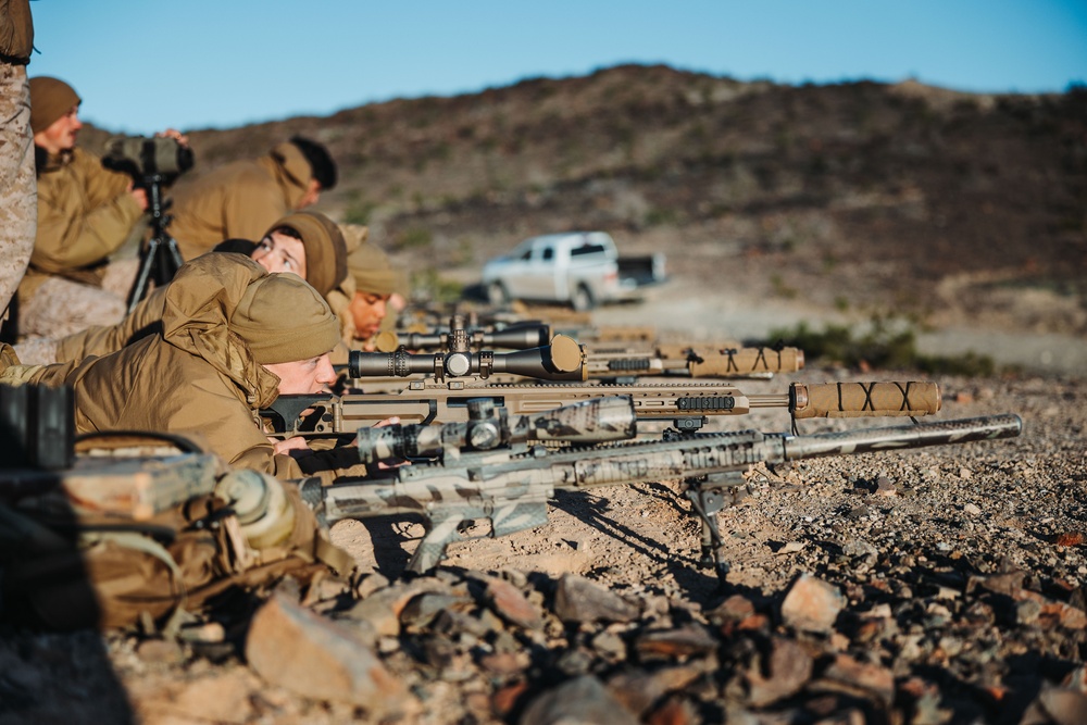 V26 Marines conduct a sniper marksmanship course as part of SLTE 2-24