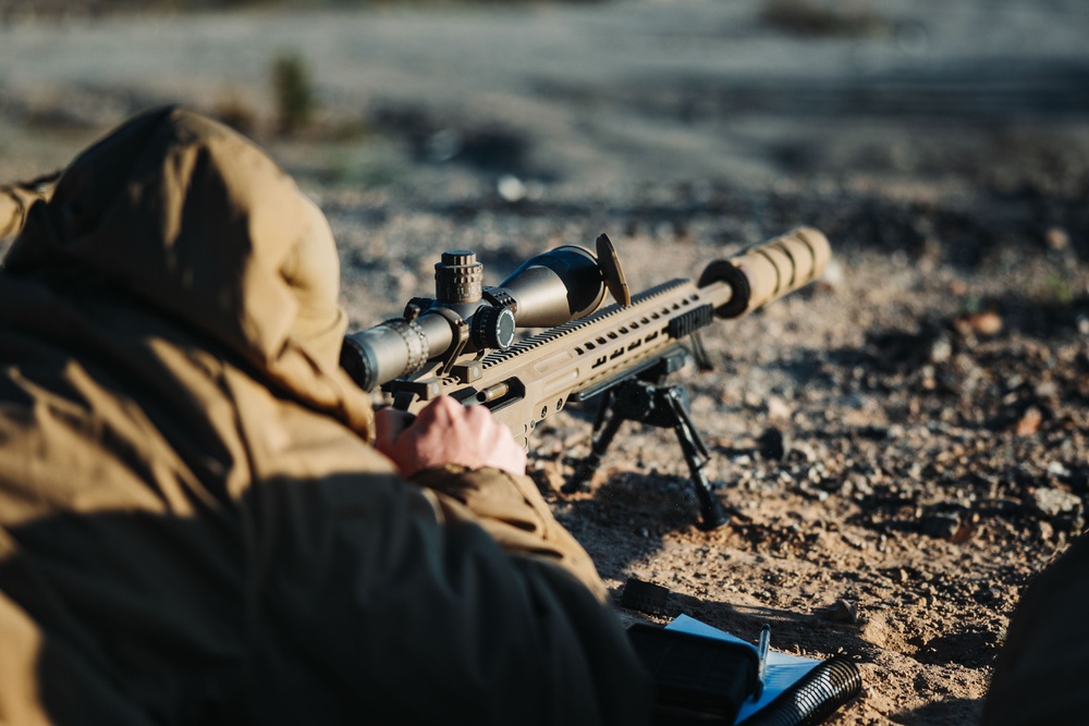 V26 Marines conduct a sniper marksmanship course as part of SLTE 2-24