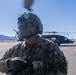 U.S. Army Flight Medic conducts pre-flight checks