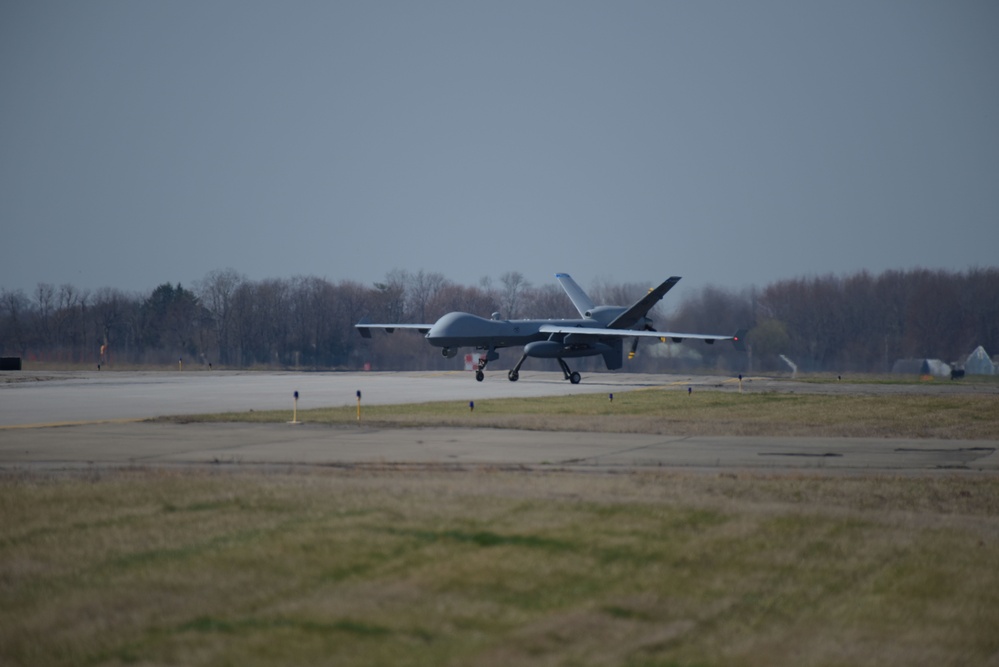 MQ-9 prepares for take off from the 178th Wing