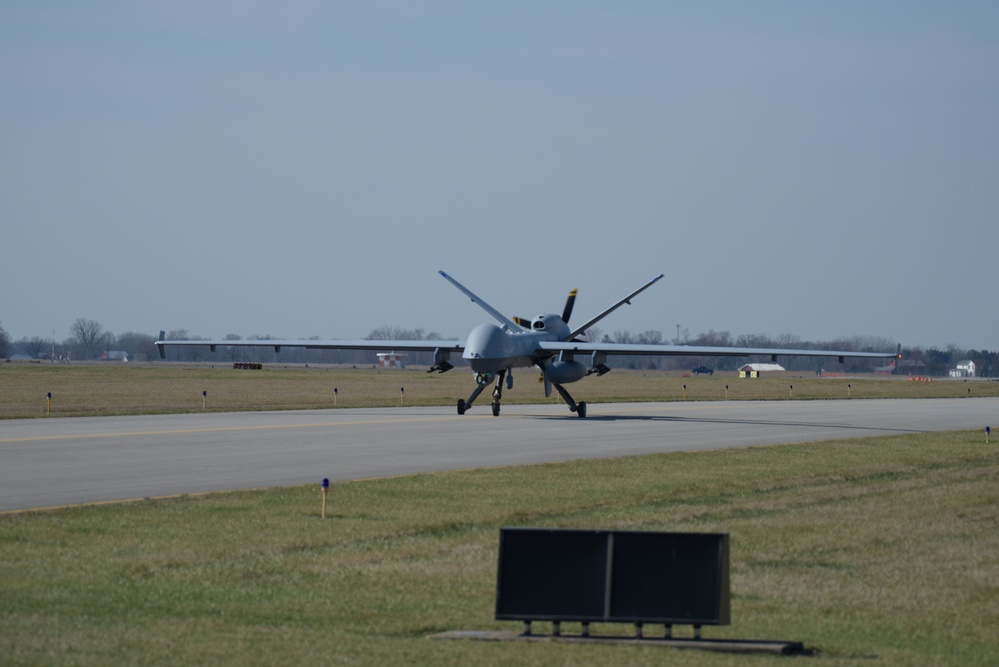 MQ-9 prepares for takeoff from the 178th Wing