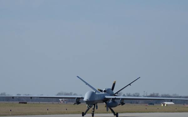 MQ-9 prepares for takeoff from the 178th Wing