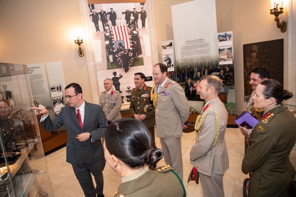 Chiefs of Staff of the British Army Gen. Patrick Sanders and Australian Army Lt. Gen. Simon Stuart Participate in an Army Full Honors Wreath-Laying Ceremony at the Tomb of the Unknown Soldier