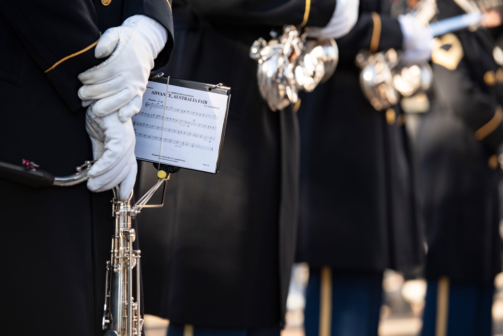 Chiefs of Staff of the British Army Gen. Patrick Sanders and Australian Army Lt. Gen. Simon Stuart Participate in an Army Full Honors Wreath-Laying Ceremony at the Tomb of the Unknown Soldier