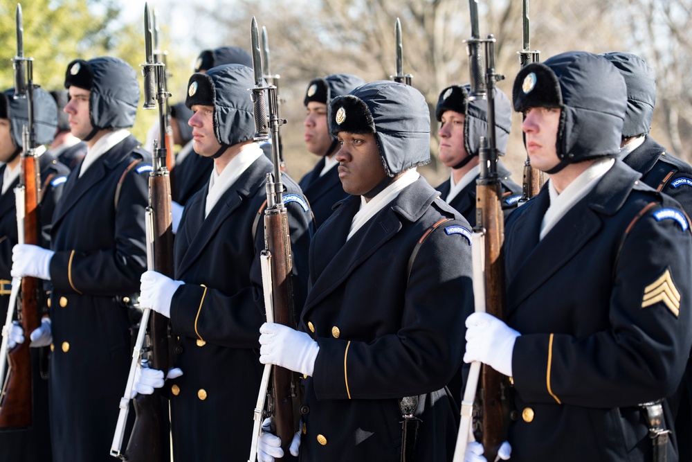 Chiefs of Staff of the British Army Gen. Patrick Sanders and Australian Army Lt. Gen. Simon Stuart Participate in an Army Full Honors Wreath-Laying Ceremony at the Tomb of the Unknown Soldier