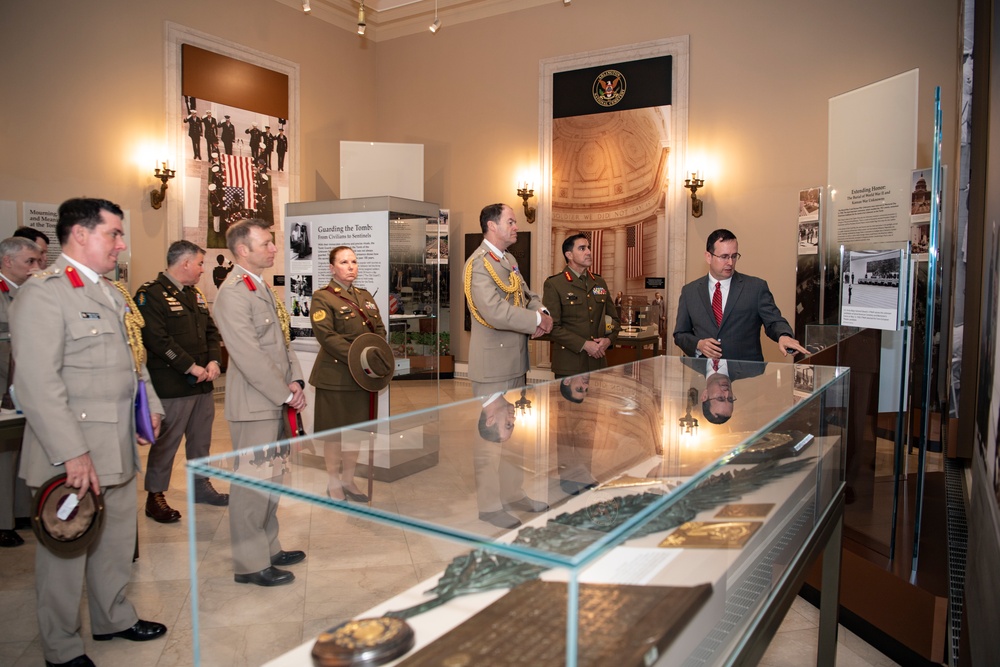 Chiefs of Staff of the British Army Gen. Patrick Sanders and Australian Army Lt. Gen. Simon Stuart Participate in an Army Full Honors Wreath-Laying Ceremony at the Tomb of the Unknown Soldier