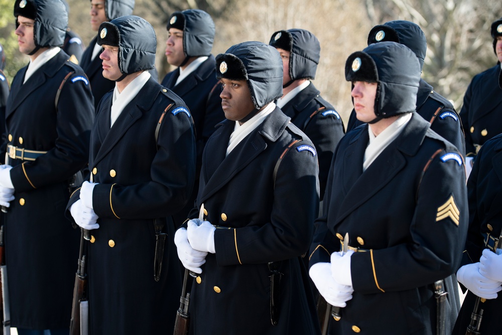 Chiefs of Staff of the British Army Gen. Patrick Sanders and Australian Army Lt. Gen. Simon Stuart Participate in an Army Full Honors Wreath-Laying Ceremony at the Tomb of the Unknown Soldier