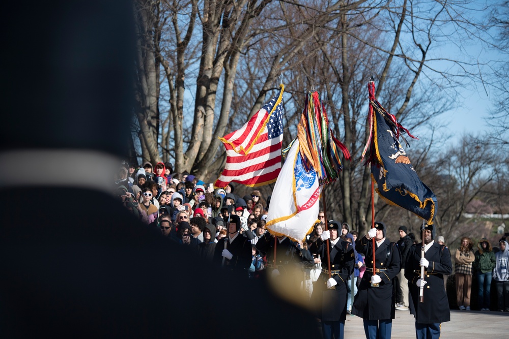 Chiefs of Staff of the British Army Gen. Patrick Sanders and Australian Army Lt. Gen. Simon Stuart Participate in an Army Full Honors Wreath-Laying Ceremony at the Tomb of the Unknown Soldier