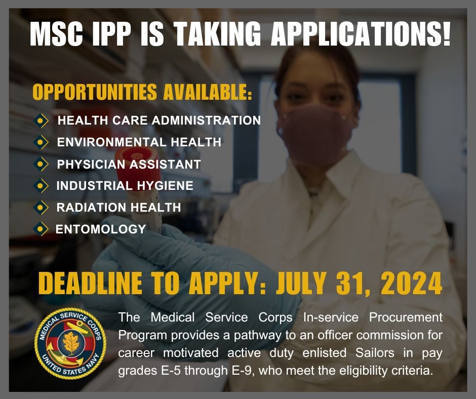 Medical Service Corps In-service Procurement Program opens applications for AY25